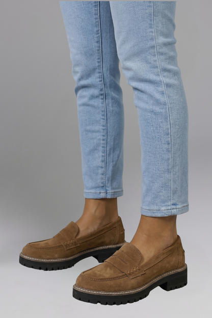 Fennwicke | Women's Leather Penny Strap Lug Sole Loafer