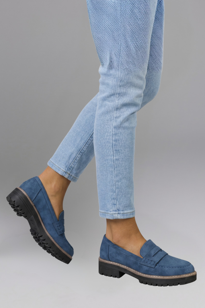 Fennwicke | Women's Leather Penny Strap Lug Sole Loafer