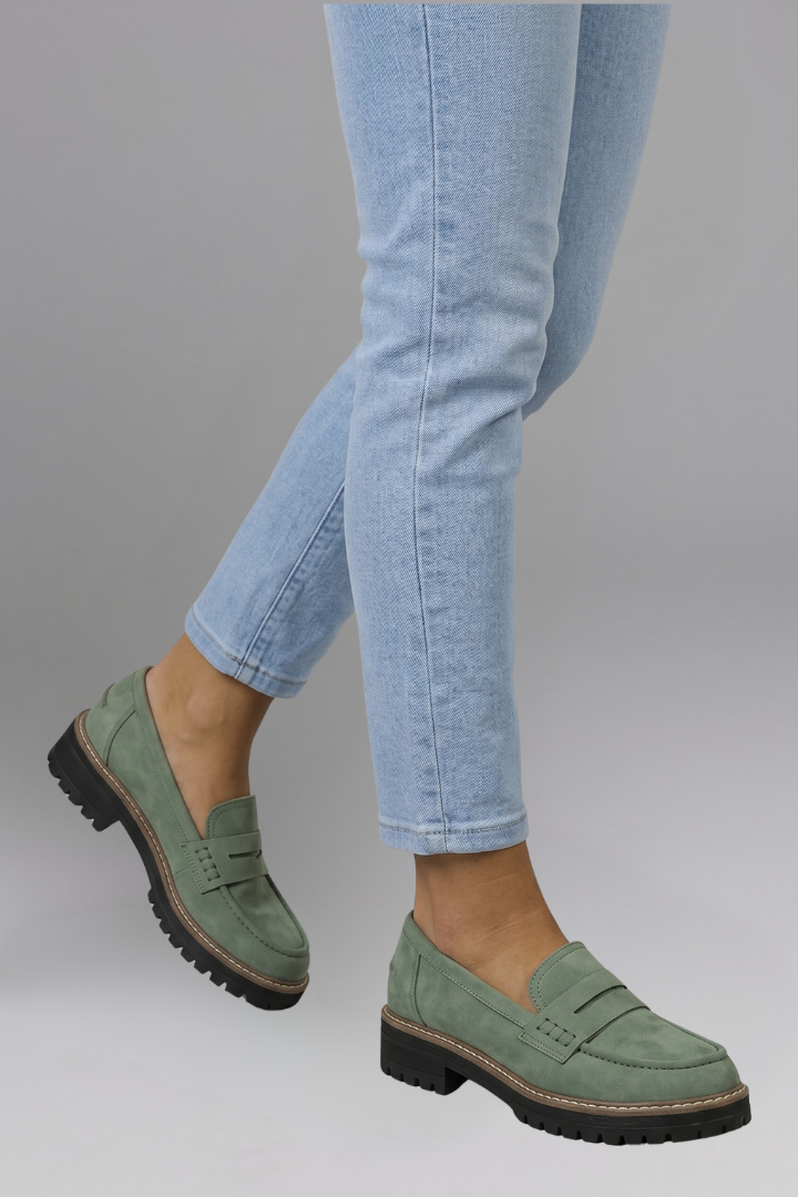 Fennwicke | Women's Leather Penny Strap Lug Sole Loafer