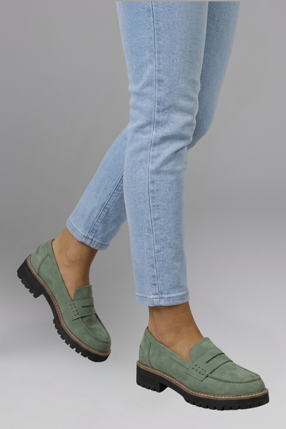 Fennwicke | Women's Leather Penny Strap Lug Sole Loafer