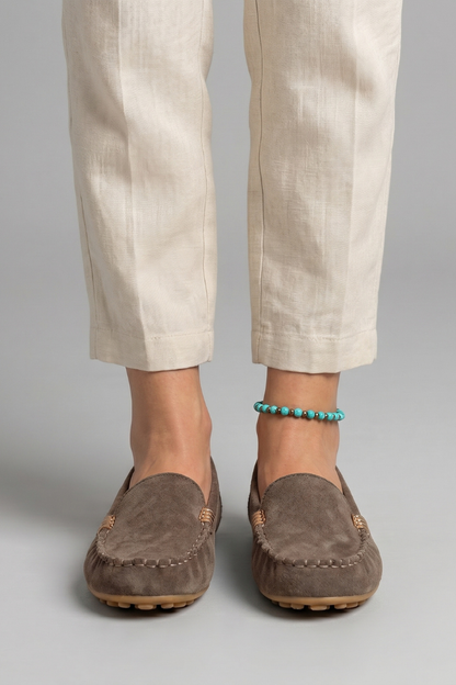 Selvara | Women's Suede Slip On Loafers