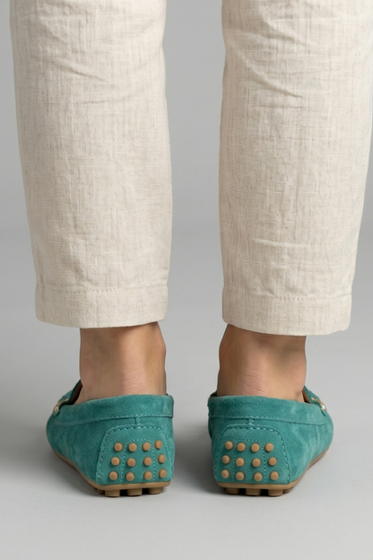 Selvara | Women's Suede Slip On Loafers