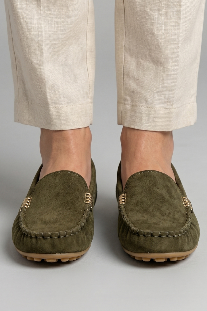 Selvara | Women's Suede Slip On Loafers