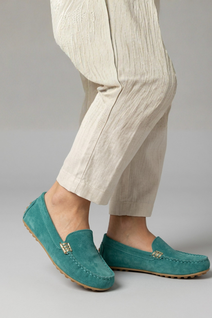 Selvara | Women's Suede Slip On Loafers