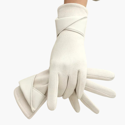Fleece-lined adjustable-strap winter gloves for women | Norvella -5