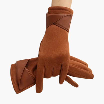 Fleece-lined adjustable-strap winter gloves for women | Norvella -4