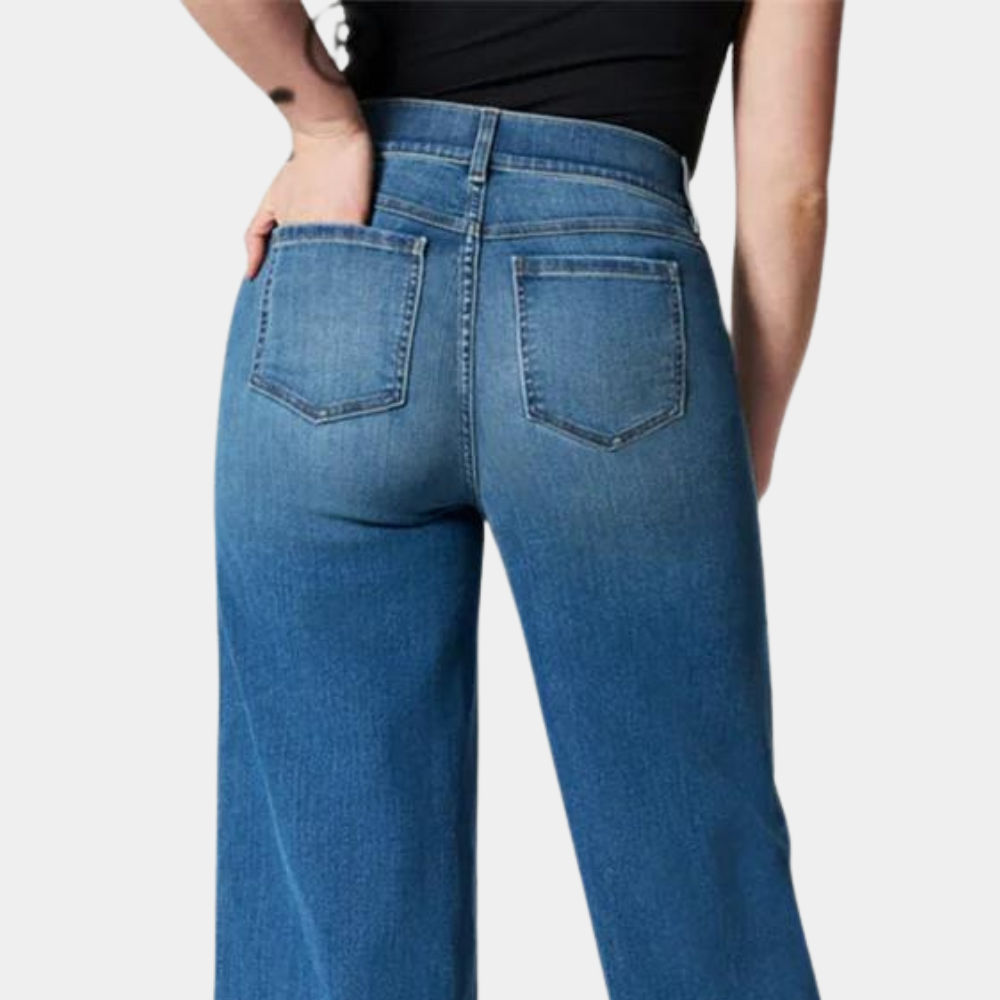 Ivy | Women's Seamed Front High Waisted Wide Leg Jean