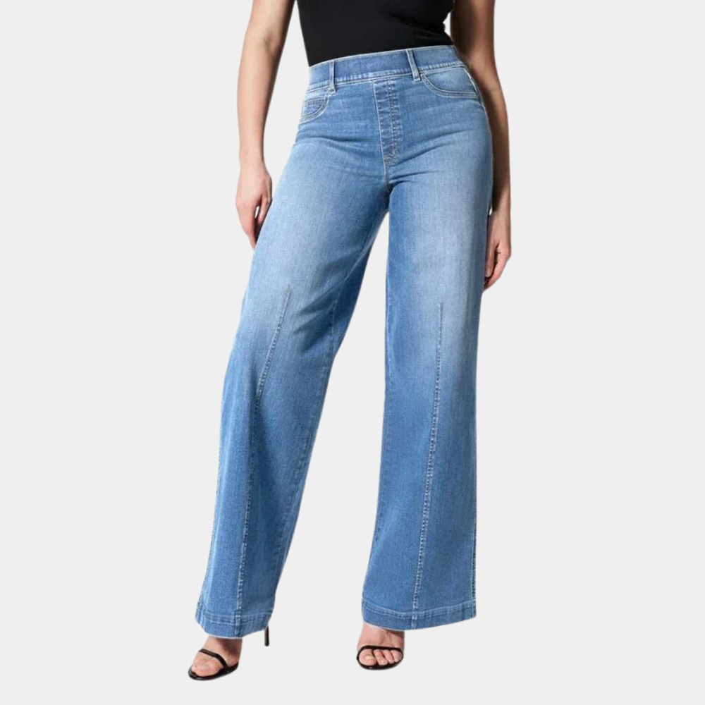 Ivy | Women's Seamed Front High Waisted Wide Leg Jean