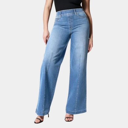 Ivy | Women's Seamed Front High Waisted Wide Leg Jean