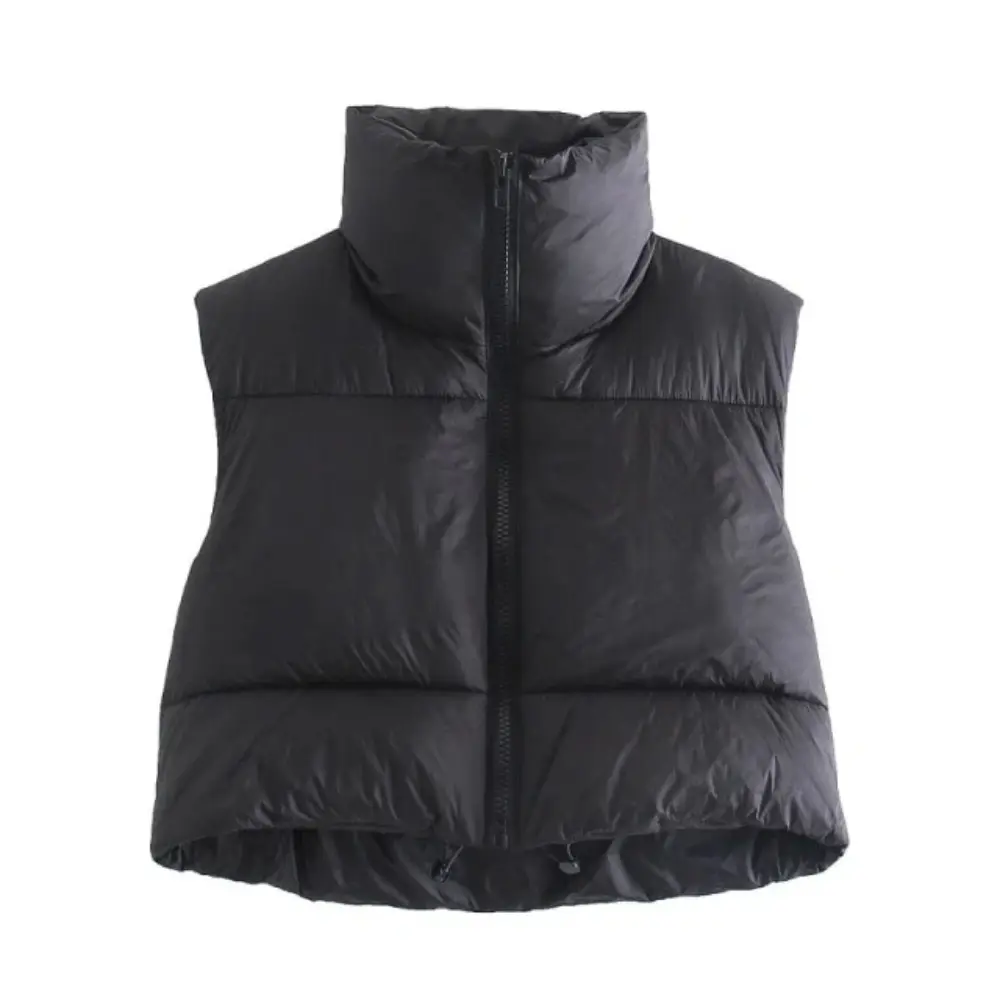 Verity | Women's Cropped Stand Collar Puffer Vest