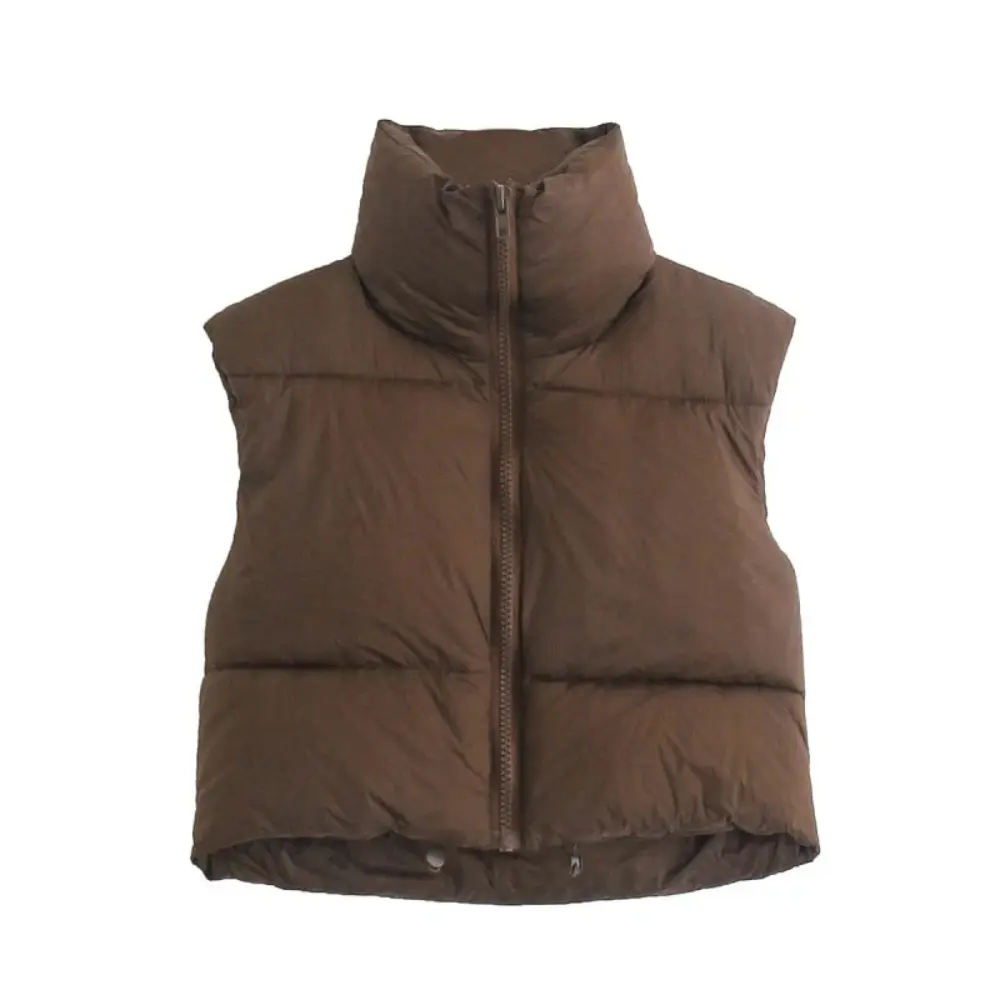 Verity | Women's Cropped Stand Collar Puffer Vest