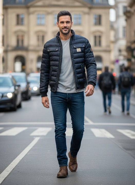Alveron | Men's Slim Fit Windproof Puffer Jacket
