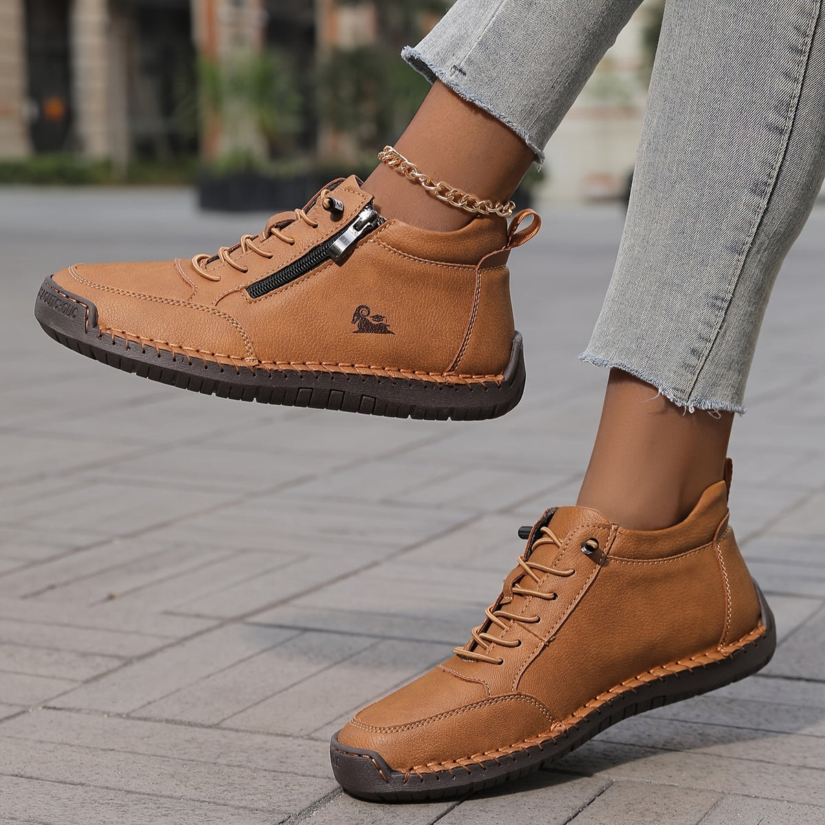 Zip-up orthopaedic everyday comfort shoes for women | Helena -9