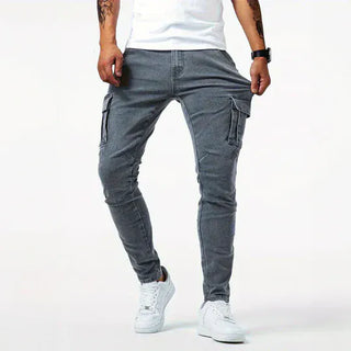 Relaxed cargo denim jeans for men | Ferran -4