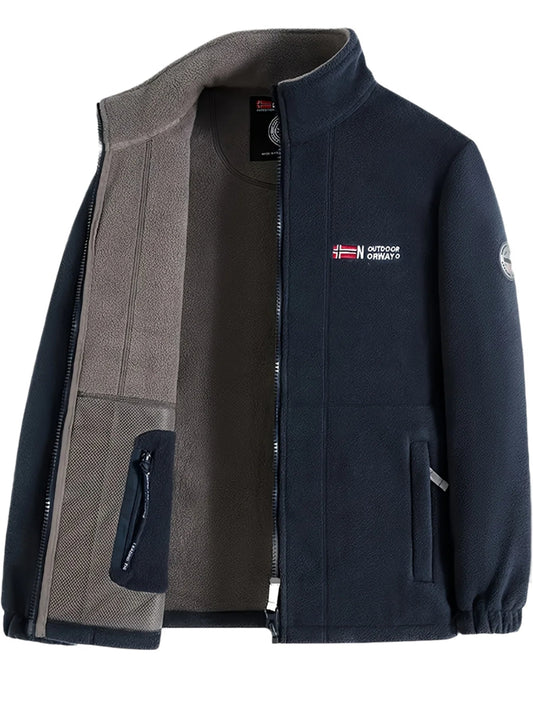 Lightweight outdoor zip jacket with high collar for Men | Julius Nord
