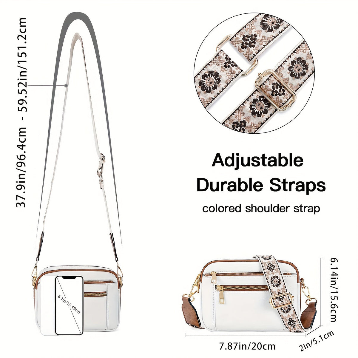 Faye | Women's Vegan Leather Crossbody Bag