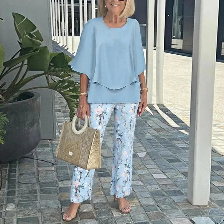 Trendy print two-piece everyday co-ord set for women | Genevieve -6