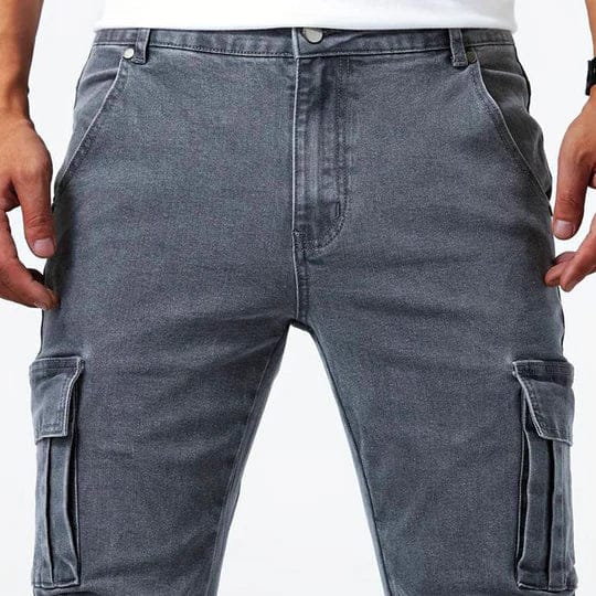 Relaxed cargo denim jeans for men | Ferran -6