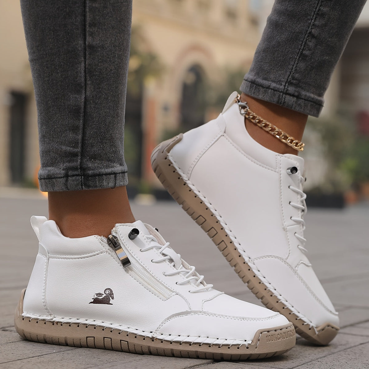 Zip-up orthopaedic everyday comfort shoes for women | Helena -12