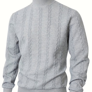 Lorven | Men's Textured High Neck Ribbed Sweatshirt