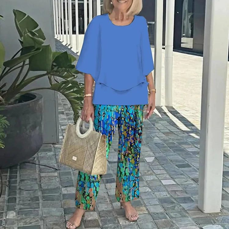 Trendy print two-piece everyday co-ord set for women | Genevieve -15