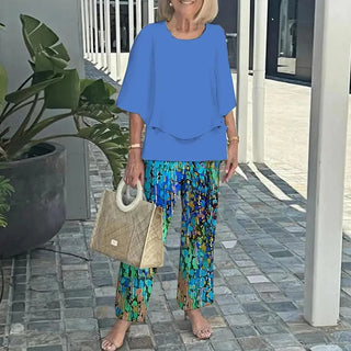 Trendy print two-piece everyday co-ord set for women | Genevieve -15