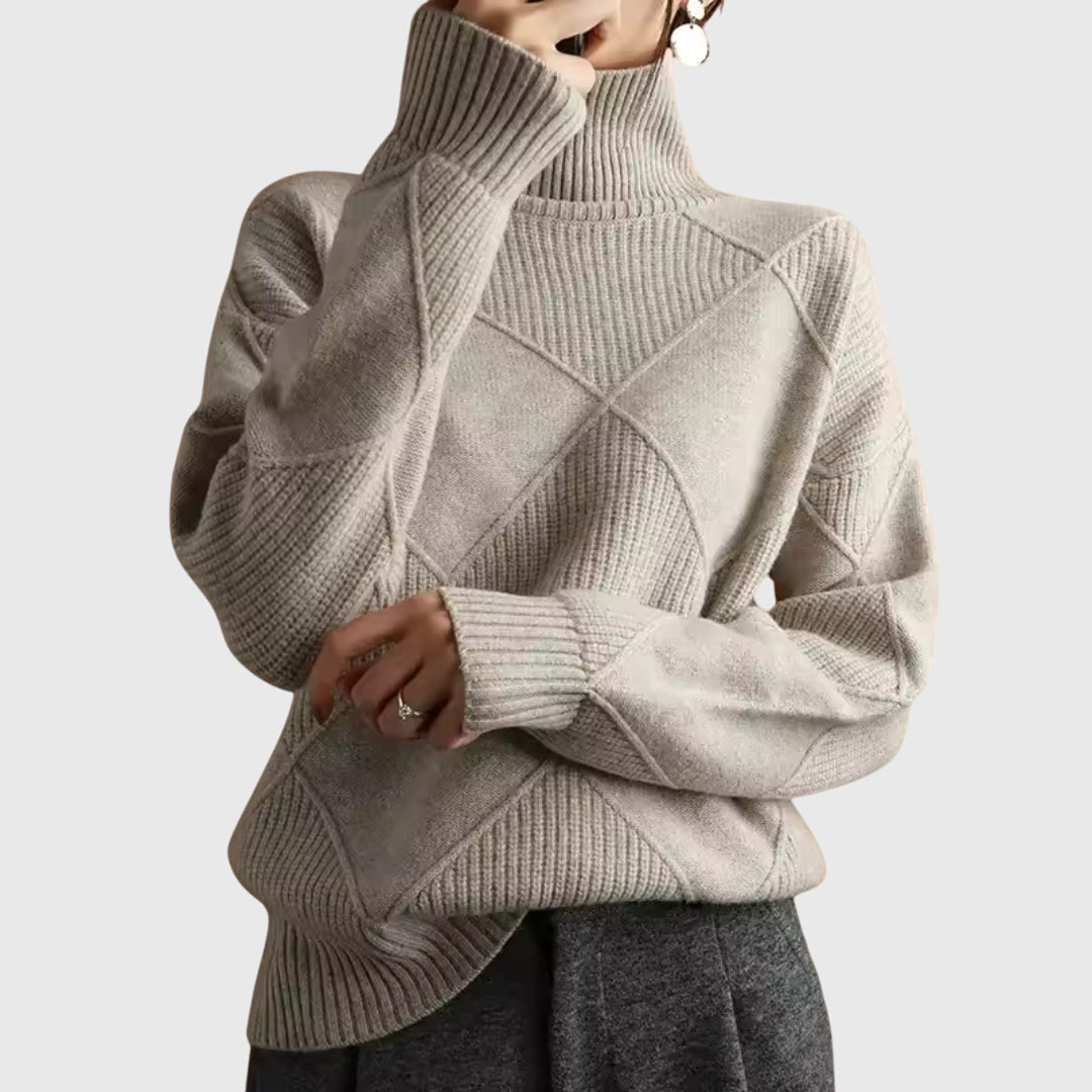 Relaxed cosy turtleneck everyday jumper for women | Lunelle -6