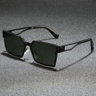 Retro half-frame gradient fashion sunglasses for men | Viridian -3