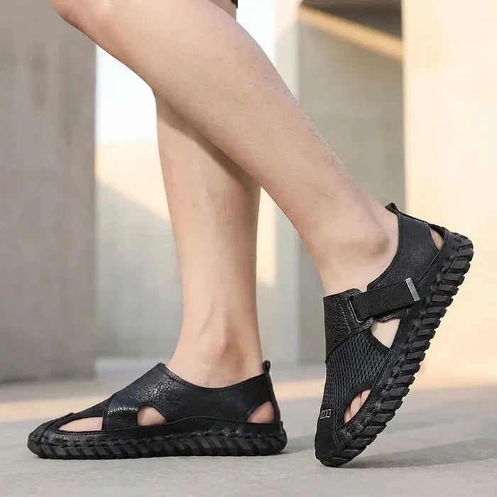 Veyaro | Men's Closed Toe Cut Out Fisherman Sandals
