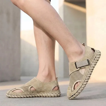 Veyaro | Men's Closed Toe Cut Out Fisherman Sandals