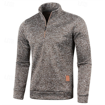 Callandro | Men's Quarter Zip Textured Pullover