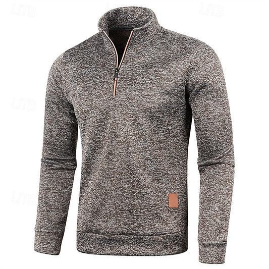 Callandro | Men's Quarter Zip Textured Pullover