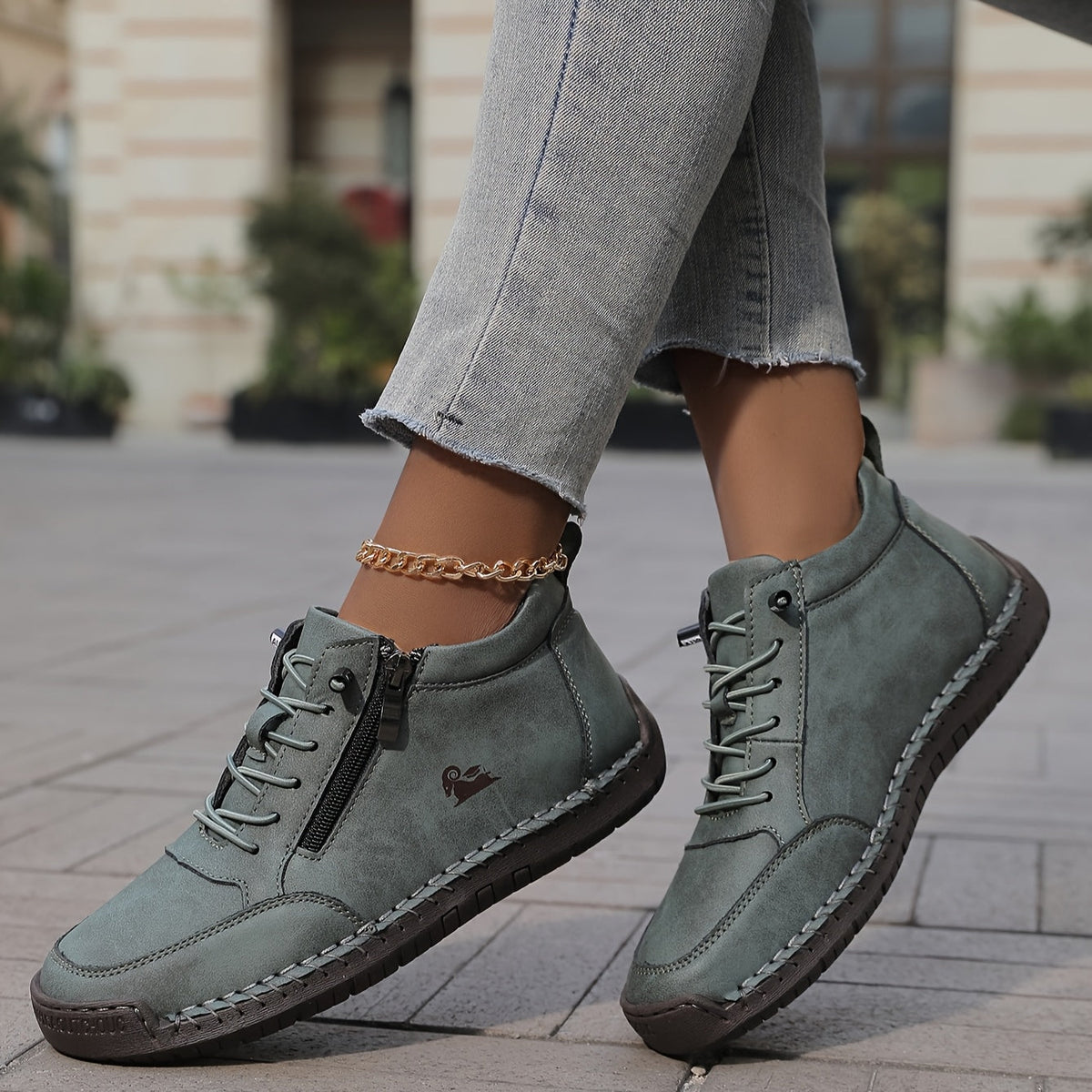 Zip-up orthopaedic everyday comfort shoes for women | Helena -2