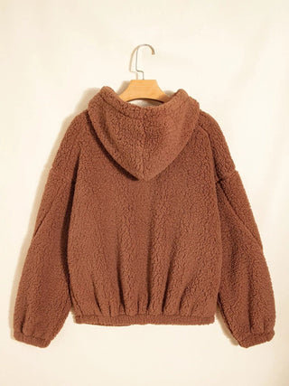 Velmara | Women's Teddy Zip Front Jacket with Pockets