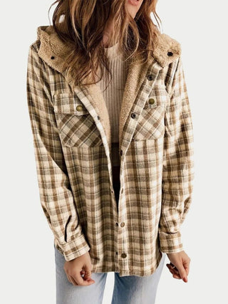 Virelle | Women's Oversized Plaid Hooded Shirt Jacket