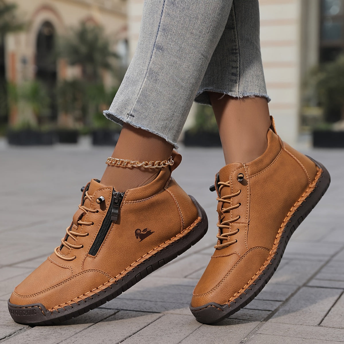 Zip-up orthopaedic everyday comfort shoes for women | Helena -7