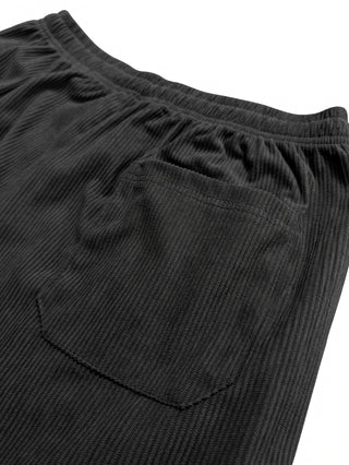 Relaxed corduroy drawstring casual trousers for men | Ellison -16