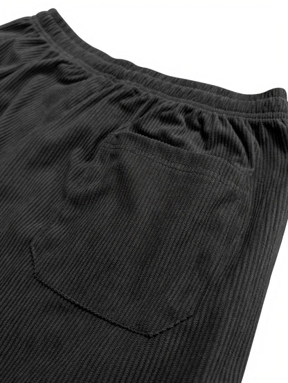 Relaxed corduroy drawstring casual trousers for men | Ellison -16