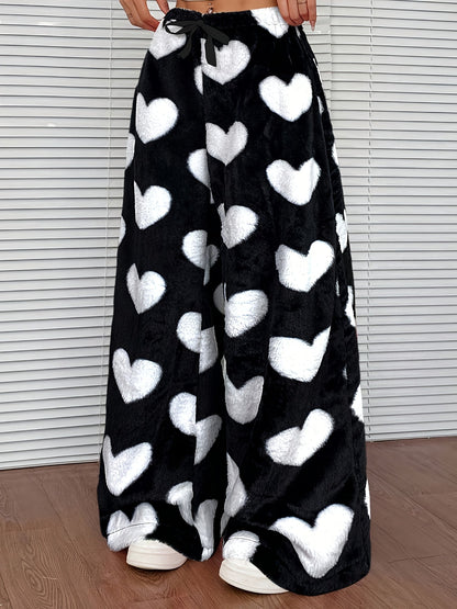 Robyn | Women's Plaid Fleece Wide Leg Sweatpant