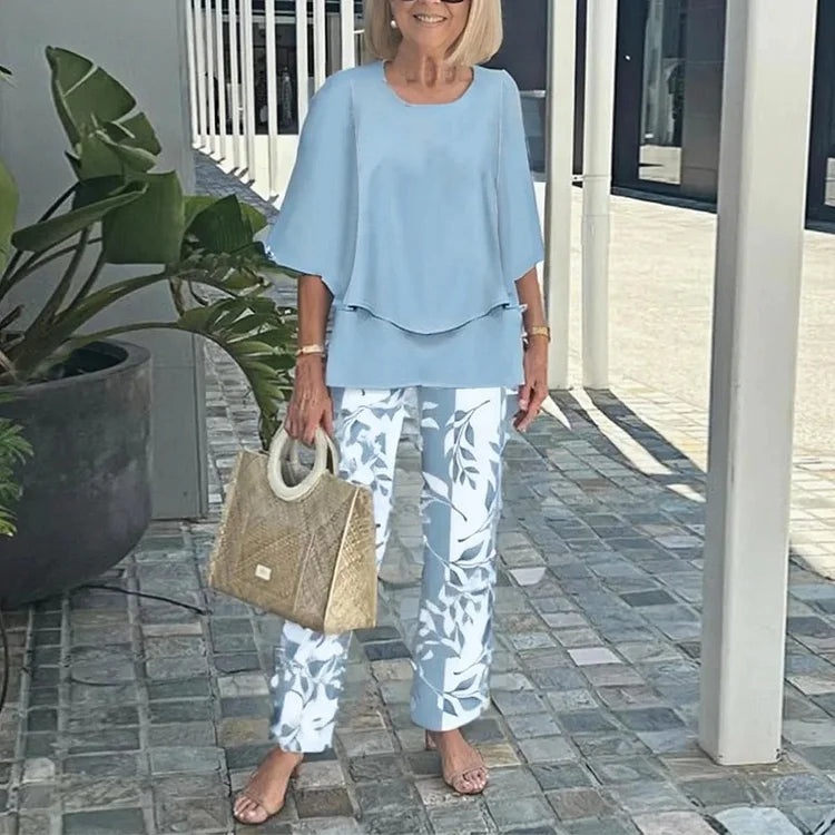 Trendy print two-piece everyday co-ord set for women | Genevieve -2