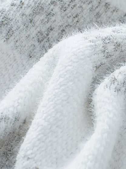 Sylvara | Women's Striped Turtleneck Long Sleeve Sweater