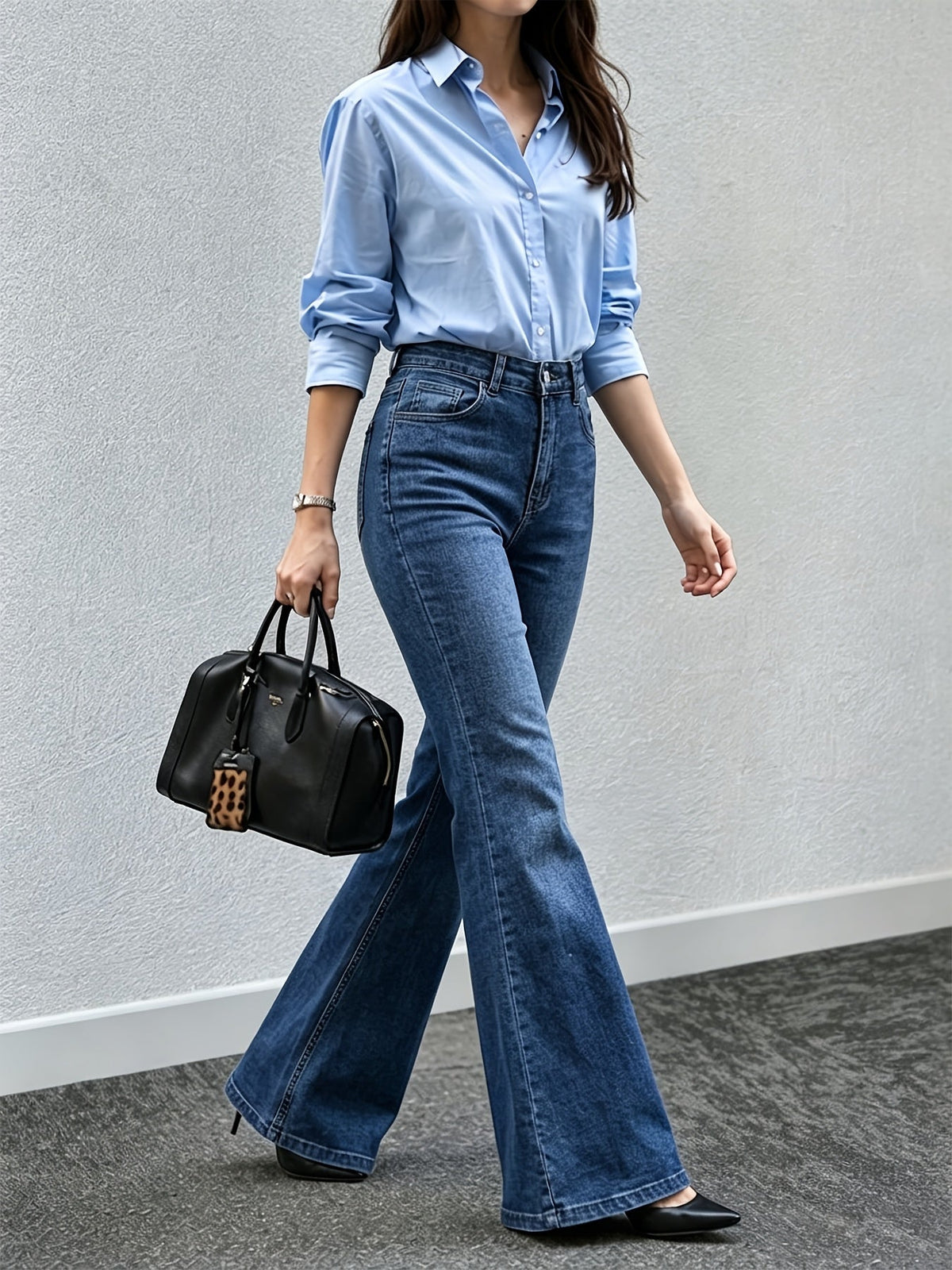 Adele | Women's High Waisted Flare Denim Jean