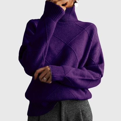 Relaxed cosy turtleneck everyday jumper for women | Lunelle -1