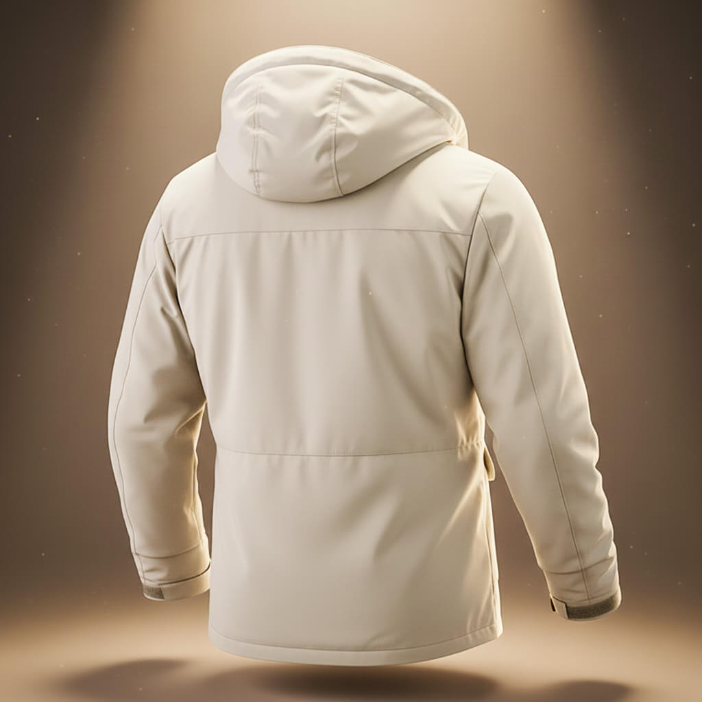 Hooded winter jacket with reinforced pockets for men | Explorer -7