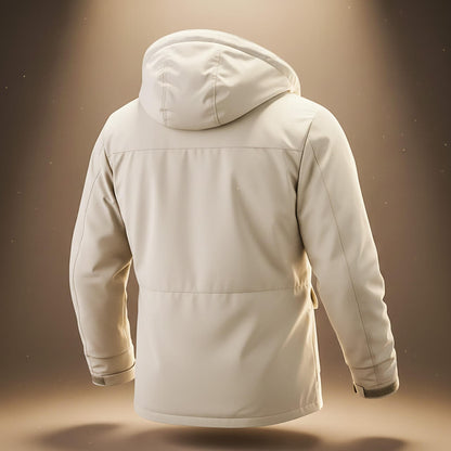 Hooded winter jacket with reinforced pockets for men | Explorer -7