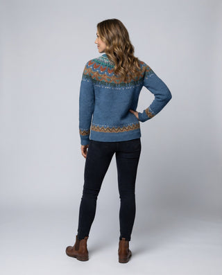 Vintage Icelandic-inspired knit everyday jumper for women | Elvira -3