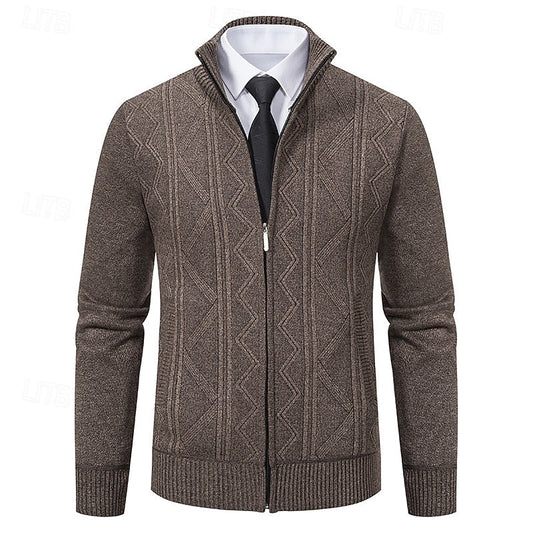 Kingsmere | Men's Textured Zip Front Cardigan