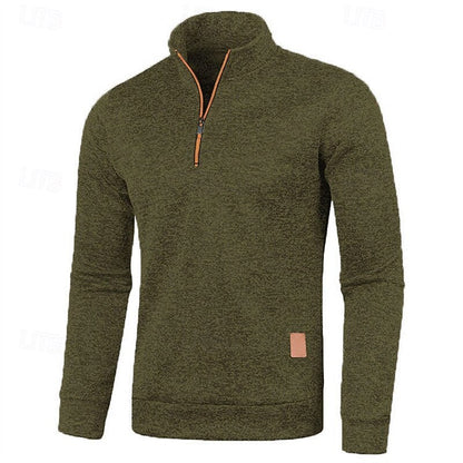 Callandro | Men's Quarter Zip Textured Pullover