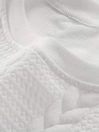 Alveron | Men's Textured Crew Neck Cable Knit Sweatshirt