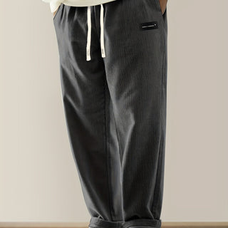 Relaxed corduroy drawstring casual trousers for men | Ellison -19